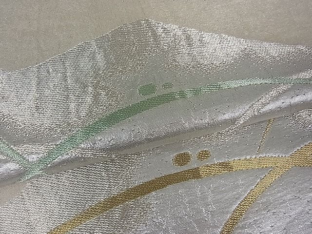 平和屋着物■六通柄袋帯 雪芝文 金銀糸 逸品 du1276