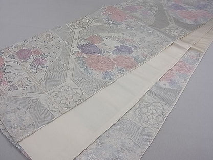 平和屋着物■六通柄袋帯 蜀江文様 銀糸 逸品 du1659