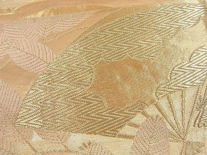 平和屋着物■六通柄袋帯 扇面松葉文 金銀糸 逸品 du1684