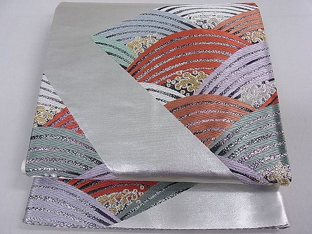 平和屋着物■六通柄袋帯 立波文 金銀糸 逸品 du1691