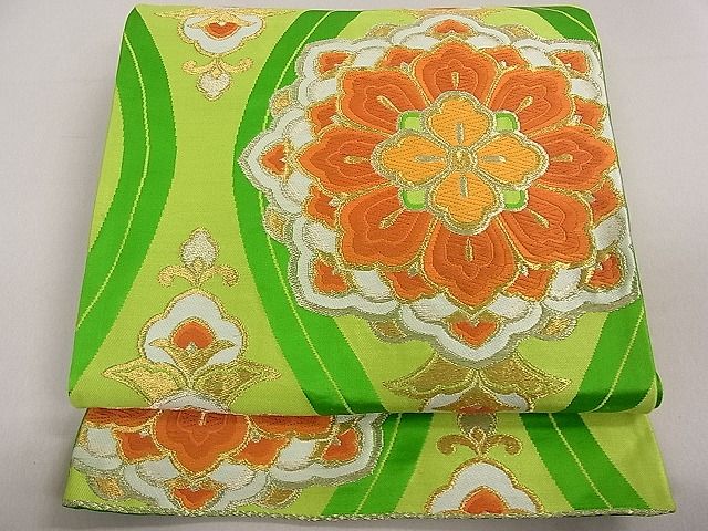 平和屋着物■六通柄袋帯 正倉院立涌花文 金銀糸 逸品 du1700