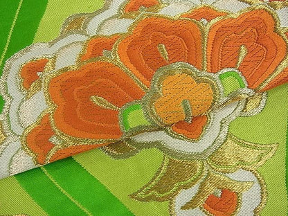 平和屋着物■六通柄袋帯 正倉院立涌花文 金銀糸 逸品 du1700