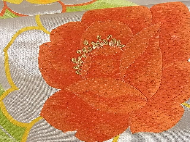 平和屋着物■六通柄袋帯 唐織 舞花文 金銀糸 逸品 du1714