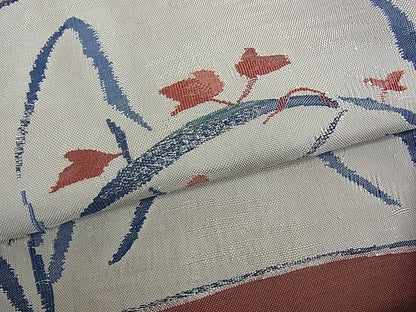 平和屋着物■太鼓柄袋帯 枝葉文 逸品 du1992