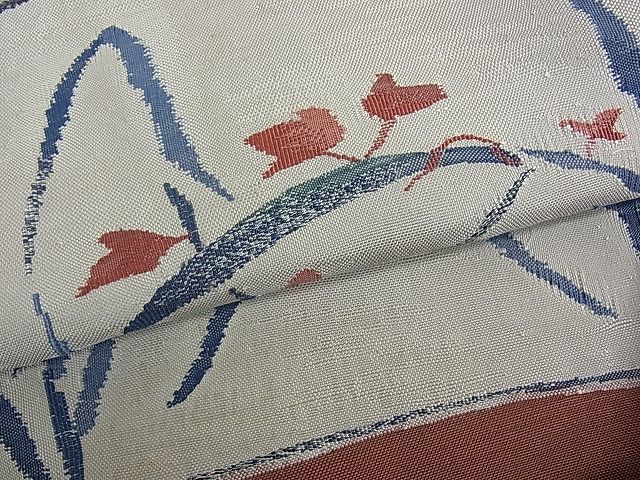 平和屋着物■太鼓柄袋帯 枝葉文 逸品 du1992