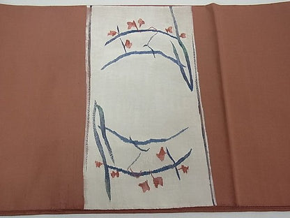 平和屋着物■太鼓柄袋帯 枝葉文 逸品 du1992