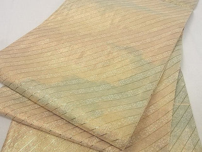 平和屋着物■六通柄袋帯 霞文 金糸 逸品 du2481