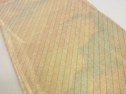 平和屋着物■六通柄袋帯 霞文 金糸 逸品 du2481