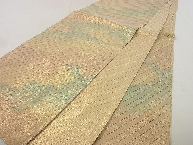 平和屋着物■六通柄袋帯 霞文 金糸 逸品 du2481