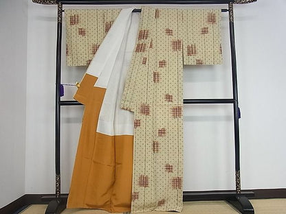 平和屋着物■上質な紬　吉祥文　逸品　dy3837