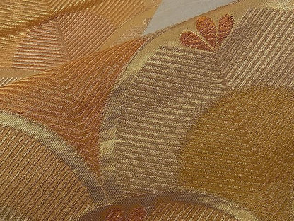 平和屋着物■六通柄袋帯 青海波 金糸 逸品 dy4363