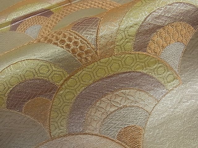 平和屋着物■六通柄袋帯 青海波 金銀糸 逸品 dy4737
