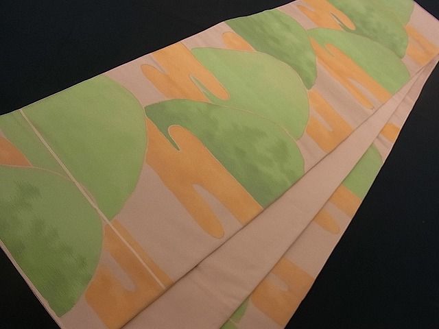 平和屋着物■六通柄本袋帯　エ霞遠山文　逸品　dy4781