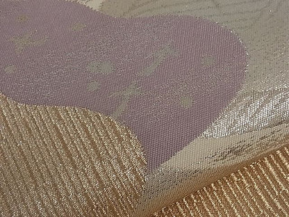 平和屋着物■六通柄袋帯　枝松文　金糸　逸品　dy4978