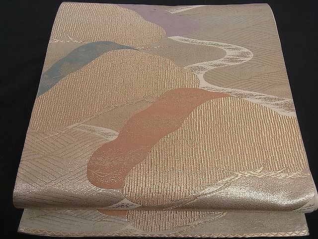 平和屋着物■六通柄袋帯　枝松文　金糸　逸品　dy4978