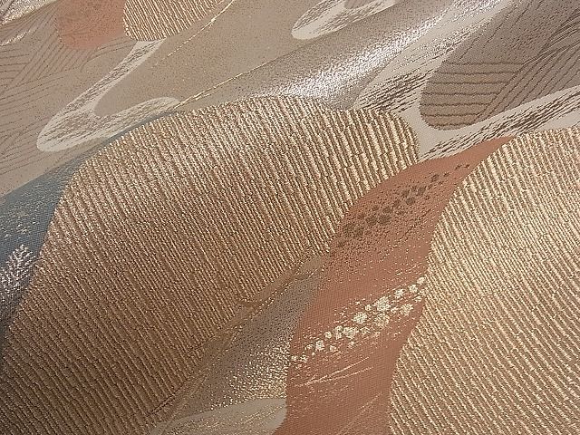 平和屋着物■六通柄袋帯　枝松文　金糸　逸品　dy4978