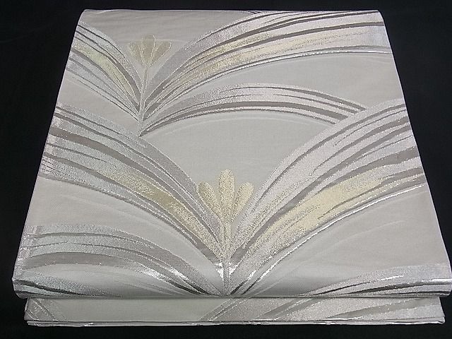 平和屋着物■六通柄袋帯　松葉文　金銀糸　逸品　dy5017
