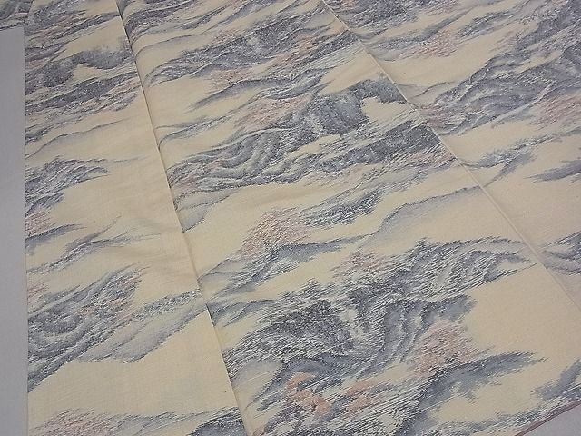 平和屋着物■上質な紬 風景文 逸品 dy5476