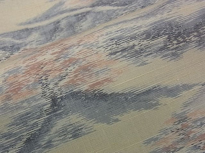平和屋着物■上質な紬 風景文 逸品 dy5476