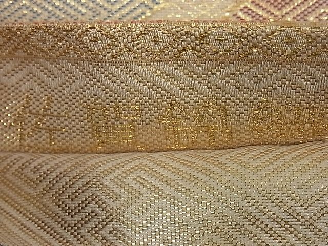 平和屋着物■佐賀錦 六通柄袋帯 立波吉祥文 金糸 逸品 dy5540