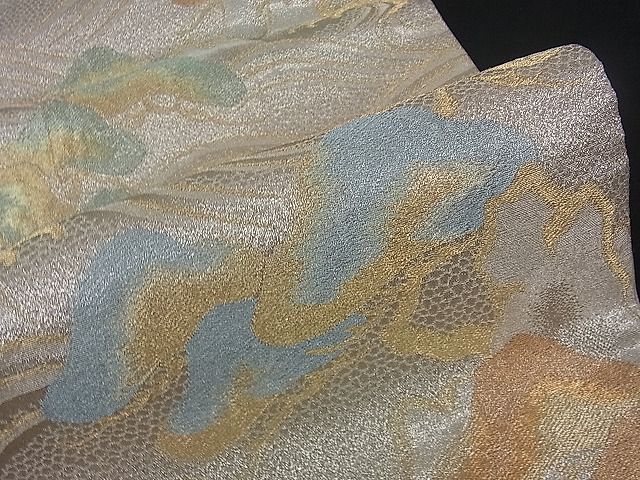 平和屋着物■六通柄袋帯 立波松文 金銀糸 逸品 dy5562