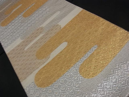 平和屋着物■六通柄袋帯 エ霞吉祥文 金銀糸 逸品 dy5568
