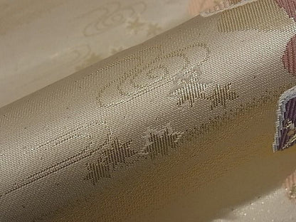 平和屋着物■六通太鼓柄袋帯　色紙重ね　竜田川　金糸　逸品　dy5592