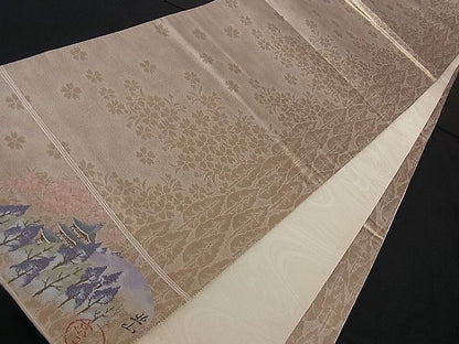 平和屋着物■全通柄袋帯 京百景 ワンポイント 金糸 逸品 dy5598
