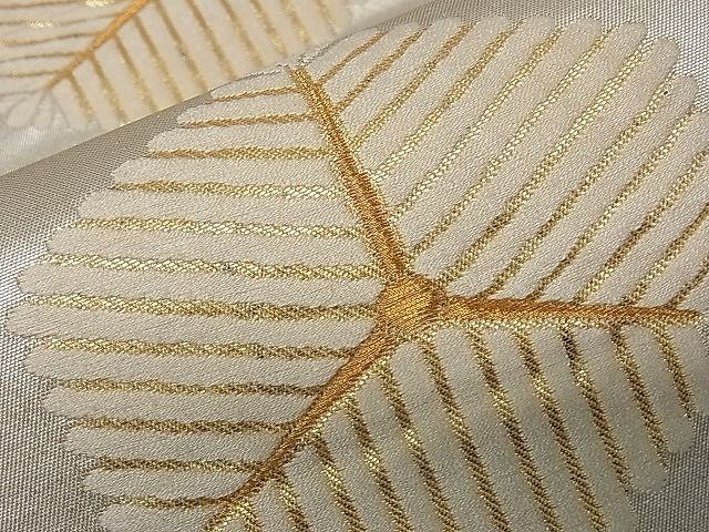 平和屋着物■六通柄袋帯　唐織　亀甲花文　金糸　逸品　dy5610