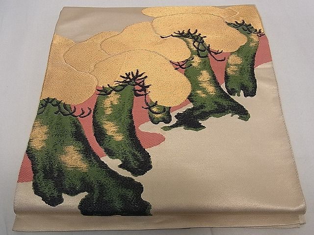 平和屋着物■太鼓柄袋帯 松文 金糸 逸品 dy5630