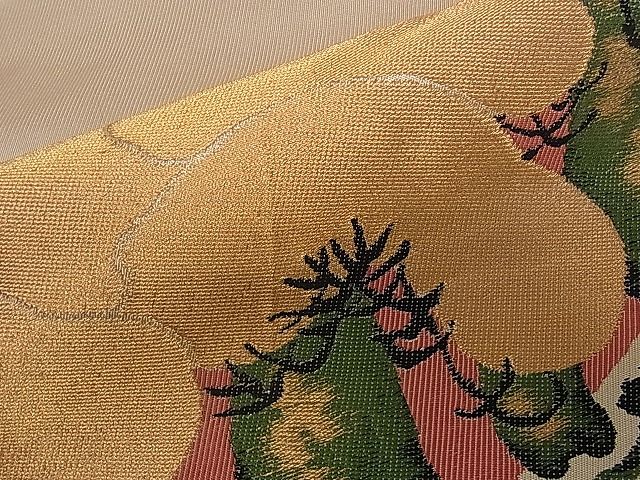 平和屋着物■太鼓柄袋帯 松文 金糸 逸品 dy5630
