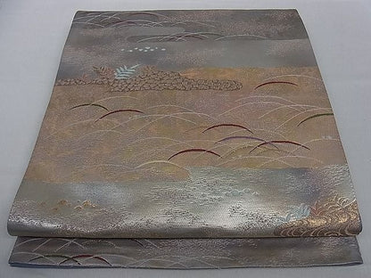 平和屋着物■六通柄袋帯 みかげ錦 露芝文 金銀糸 逸品 dy5900