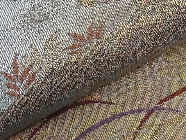 平和屋着物■六通柄袋帯 みかげ錦 露芝文 金銀糸 逸品 dy5900