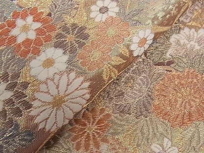 平和屋着物■六通柄袋帯　御車花宴　金糸　逸品　dy5919