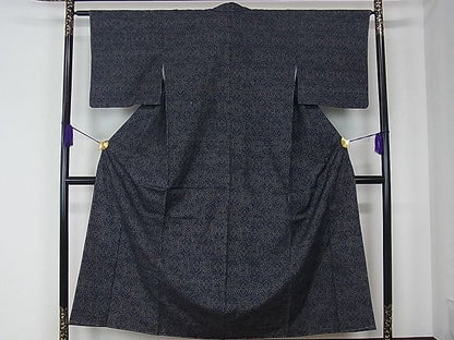 平和屋着物■上質な紬　亀甲吉祥文　逸品　dy5982