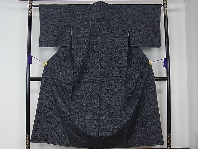 平和屋着物■上質な紬　亀甲吉祥文　逸品　dy5982
