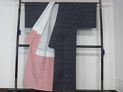 平和屋着物■上質な紬　亀甲吉祥文　逸品　dy5982