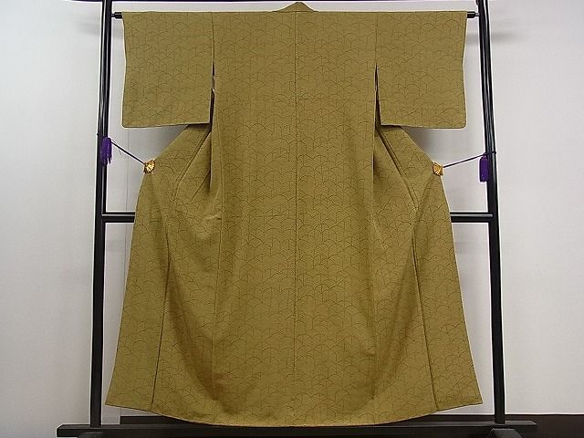 平和屋着物■付下げ　松葉青海波　逸品　dy6345