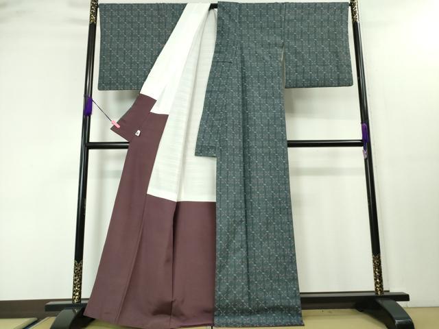 平和屋本店●極上 本場琉球 読谷山花織 紬地 山城サエ子作 草木染 ゑり善扱い 証紙・たとう紙付き 逸品 DZAA0110kh5