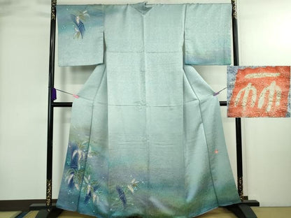 平和屋本店●最高級　二代目　久保田一竹　幻の辻が花　訪問着　笹竹　暈し染め　金通し地　逸品　DZAA0223kh6