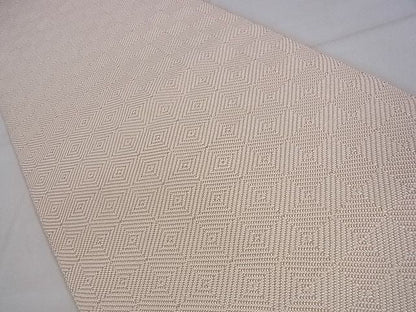 平和屋本店■極上　伊兵衛織　工芸手織　八寸名古屋帯　入子菱　薄桜色×白　たとう紙付き　逸品　DZAA0293kh4 - 平和屋