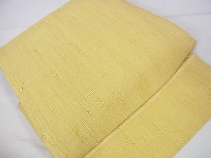 平和屋本店■極上　浦野理一　経節紬　つけ帯　苅安色　逸品　DZAA0330kh4 - 平和屋