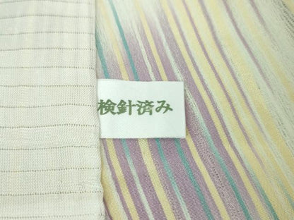 平和屋本店■極上　夏物　筬波明石　明石ちぢみ　変わり市松　証紙付き　逸品　DZAA0424kh5 - 平和屋