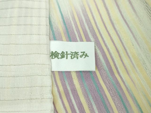 平和屋本店■極上　夏物　筬波明石　明石ちぢみ　変わり市松　証紙付き　逸品　DZAA0424kh5 - 平和屋