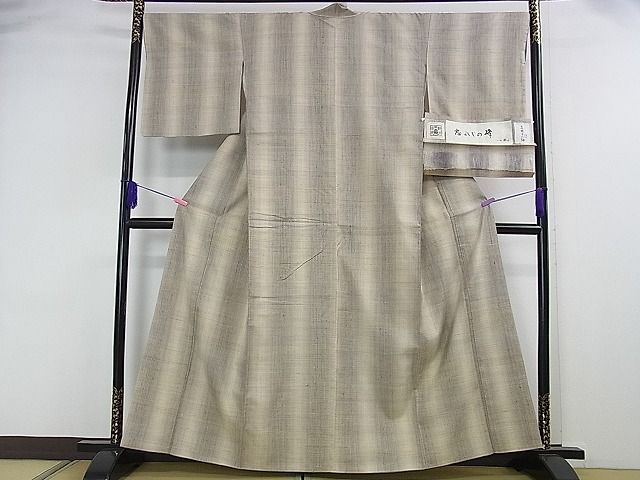 平和屋本店■極上　真綿手引紬　よねざわ新田　忘れじの峰　証紙付き　逸品　DZAA0463kh4 - 平和屋