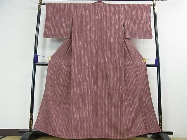 平和屋本店■極上　浦野理一　経節紬　単衣　縞　逸品　DZAA0464kh4 - 平和屋