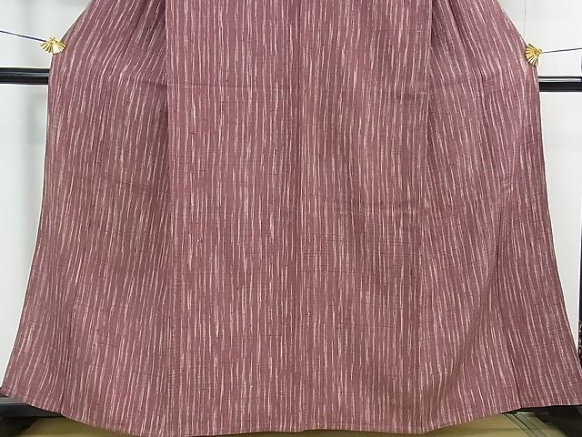 平和屋本店■極上　浦野理一　経節紬　単衣　縞　逸品　DZAA0464kh4 - 平和屋