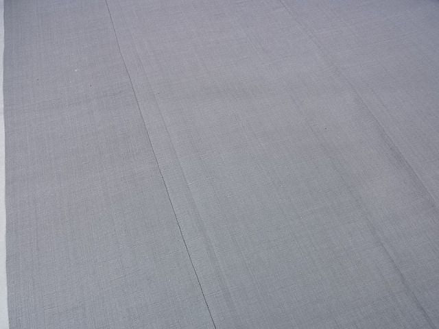 平和屋本店■極上　本場結城紬　重要無形文化財　単衣　色無地　灰青色　奥庄謹製　やまと金ラベル　証紙付き　逸品　DZAA0485kh4 - 平和屋