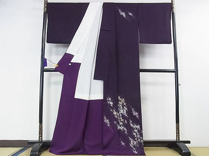平和屋本店■極上　金彩友禅　卓越技能者・名工・和田光正　訪問着　桑の実色地　暈し染め　金銀彩　逸品　DZAA0488kh4 - 平和屋