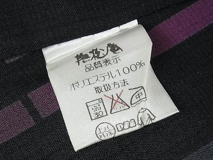 平和屋本店■極上　夏物　撫松庵　セオアルファ　訪問着　片身替わり　舞蝶花鳥文　黒地　洗える着物　DZAA0610kh5 - 平和屋